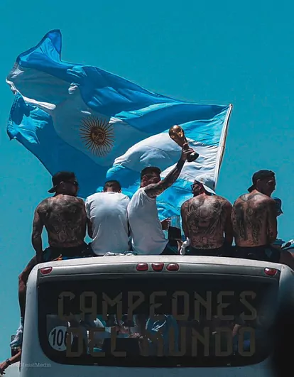 Les champions du monde dans le bus